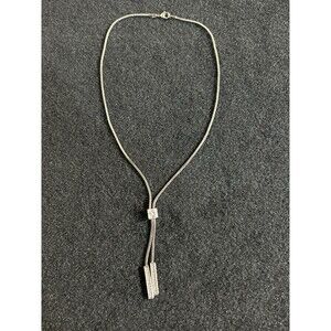 Park Lane ILLUMINATE Silver Tone Adjustable Necklace Clear Crystal J138